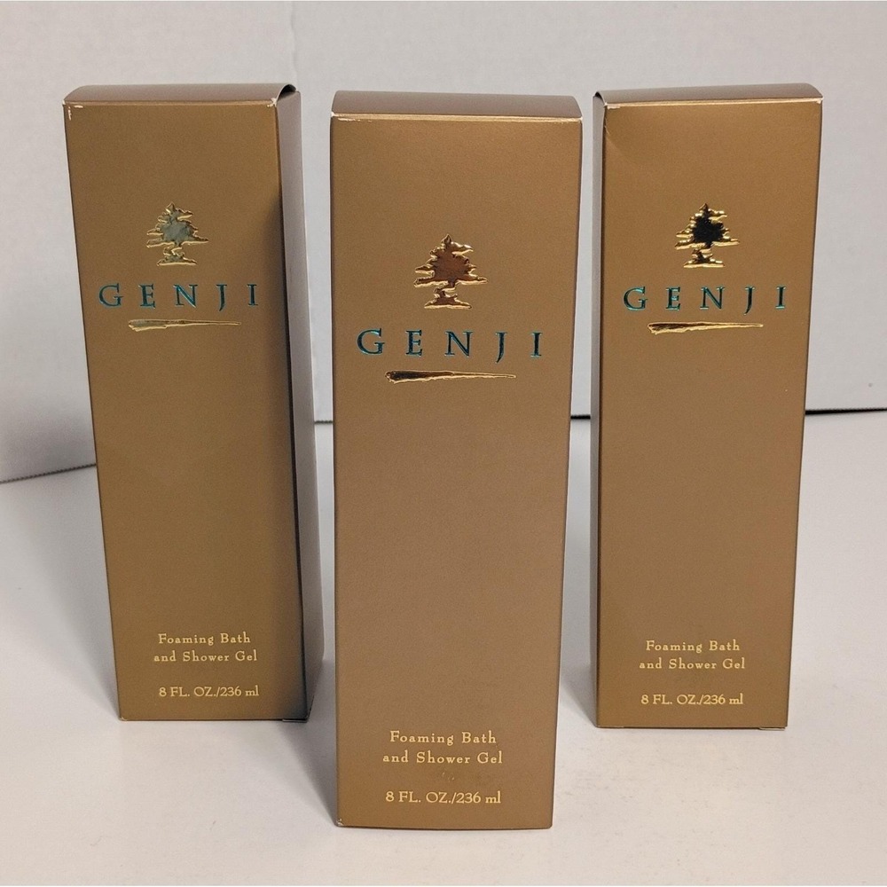 GENJI Foaming Bath and Shower Gel - 8 Oz Size -2171- NOS in Box - Lot of 3